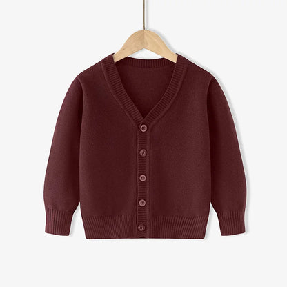 Winter Boys Knitted Sweaters Big Kids Clothes 2024 Autumn Children Cotton Pullover Teen Solid Knitwear Coats 2-12 Years