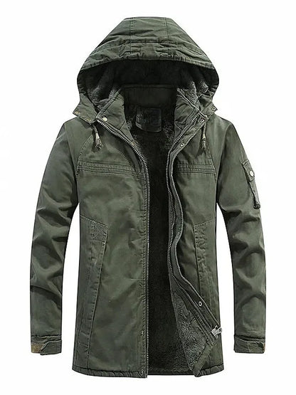 2023 Winter Men Jackets Fleece Warm Winbreaker Cotton padded Jackets Male Thicken Military Thermal Hooded jackets Clothing