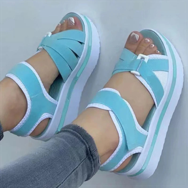 Women's Sandals Heeled Sandals Summer Shoes Woman 2025 Fashion Wedges Heels Sandalias De Mujer Platform Summer Footwear Women