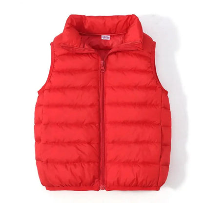 Girls Boys Down Cotton Vests Children's Warm Sleeveless Jacket Kids Waistcoat Outerwear Autumn Winter Boy's Coat