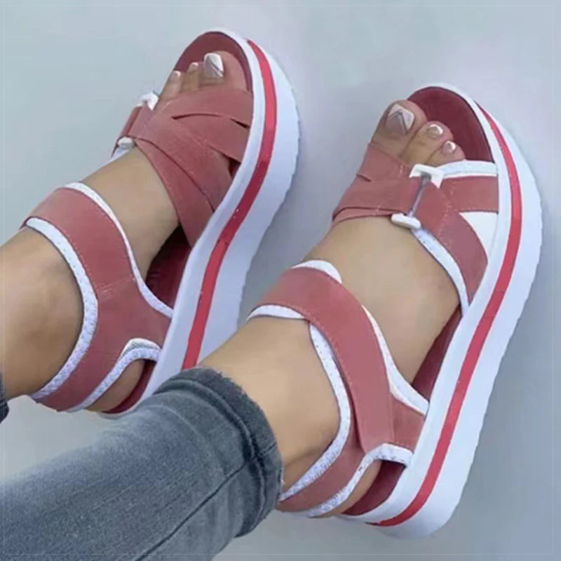 Women's Sandals Heeled Sandals Summer Shoes Woman 2025 Fashion Wedges Heels Sandalias De Mujer Platform Summer Footwear Women