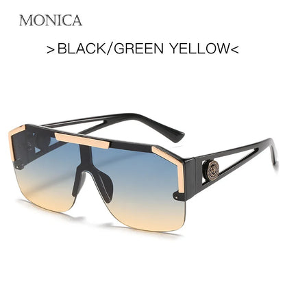 Luxury Oversized Men Sunglasses Brand Designer Sun Glasses For Women Fashion Gradient Square Shades
