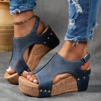 2025 New Women's Summer Sandals, Non Slip Walking Shoes, Wearing Wedge Heels, Party Slippers, and Women's Shoes.