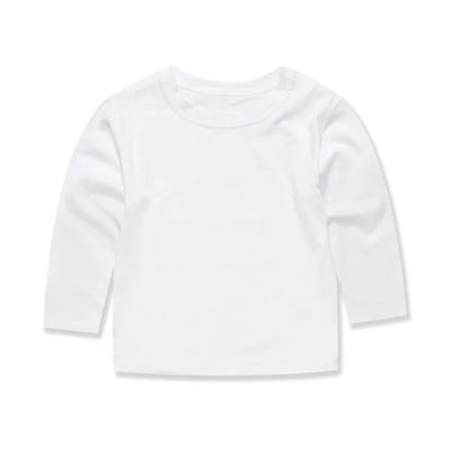 Boys T Shirts for Kids 2 to 3 4 5 6 7 8 9 10 11 12 13 14 Years 100% Cotton Spring Clothes Teenage Girls Tshirt Long Sleeve Tees