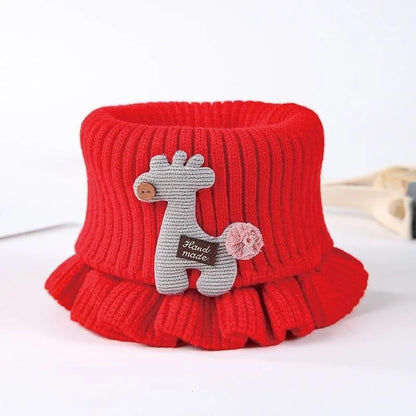 Baby Scarf Winter Neck Warmer for Kids Children Boys Girls Woolen Knitted Mustache Solid Warm Crochet Scarves Plaid Fashion Doll