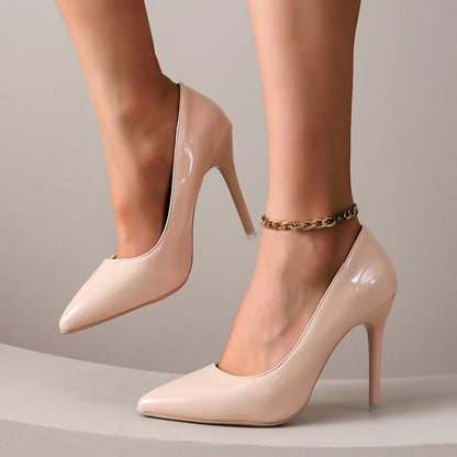 Women Shoes Red High Heels Sexy Pointed Toe 12cm Pumps Wedding Dress Shoes Nude Black Color Red Rubber Bottom High Heels