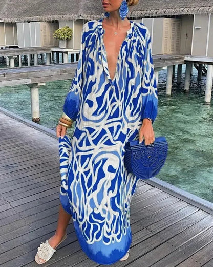 Summer Long Elegant Robe Dress 2023 Fashion Party Long Sleeve Dresses Women's Casual Sundress Vintage Dresses For Women Clothing