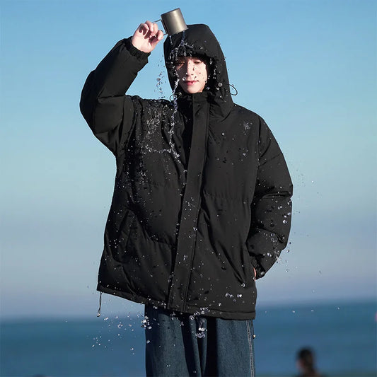 Winter Men's Warm Waterproof Padded Jacket Fashion Male Cotton Thick Hooded Parkas Man Windbreaker Thermal Puffer Coats Clothing
