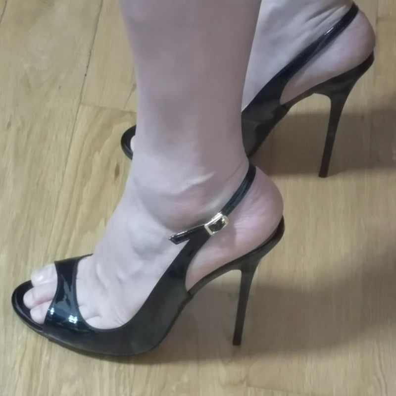 Women's Sandals 2025 Summer Shoes High Heels Hey Si Mey Trends Black Red Lady Pumps Party Slingback Dance Shoe Female Large Size