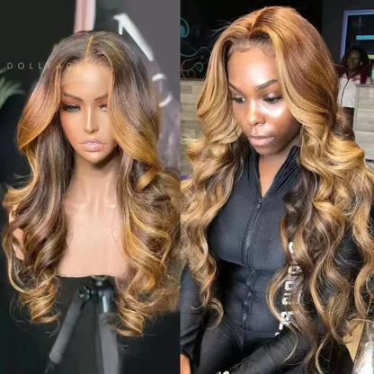 Double Drawn Bouncy Wig Body Wave 13x4 HD Lace Front Wigs for Women Brazilian Remy Human Hair Lace Frontal Wigs