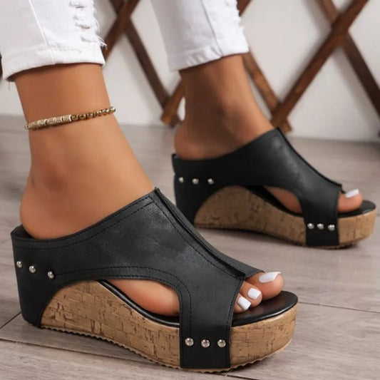 Sandals Shoes Women Summer Soft Women Shoe Slides Women's Sandals Wedge Shoes Woman Platform Heels Slippers Women Footwear