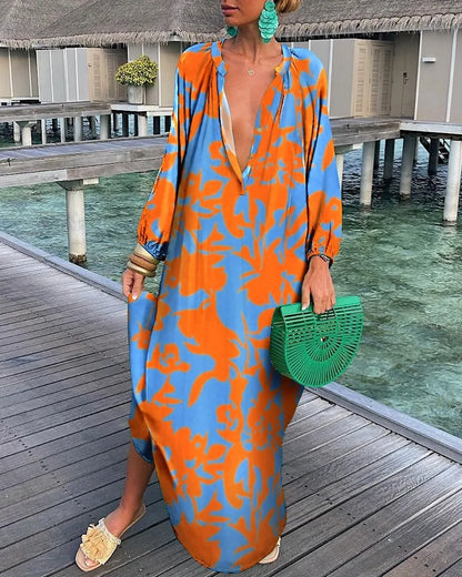 Summer Long Elegant Robe Dress 2023 Fashion Party Long Sleeve Dresses Women's Casual Sundress Vintage Dresses For Women Clothing