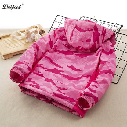 Dubbped Long Winter Coat For Children Boys Girls Jackets  Overcoat Thick Kids Warm Outerwear Hooded Snowsuit Wind Proof Clothes