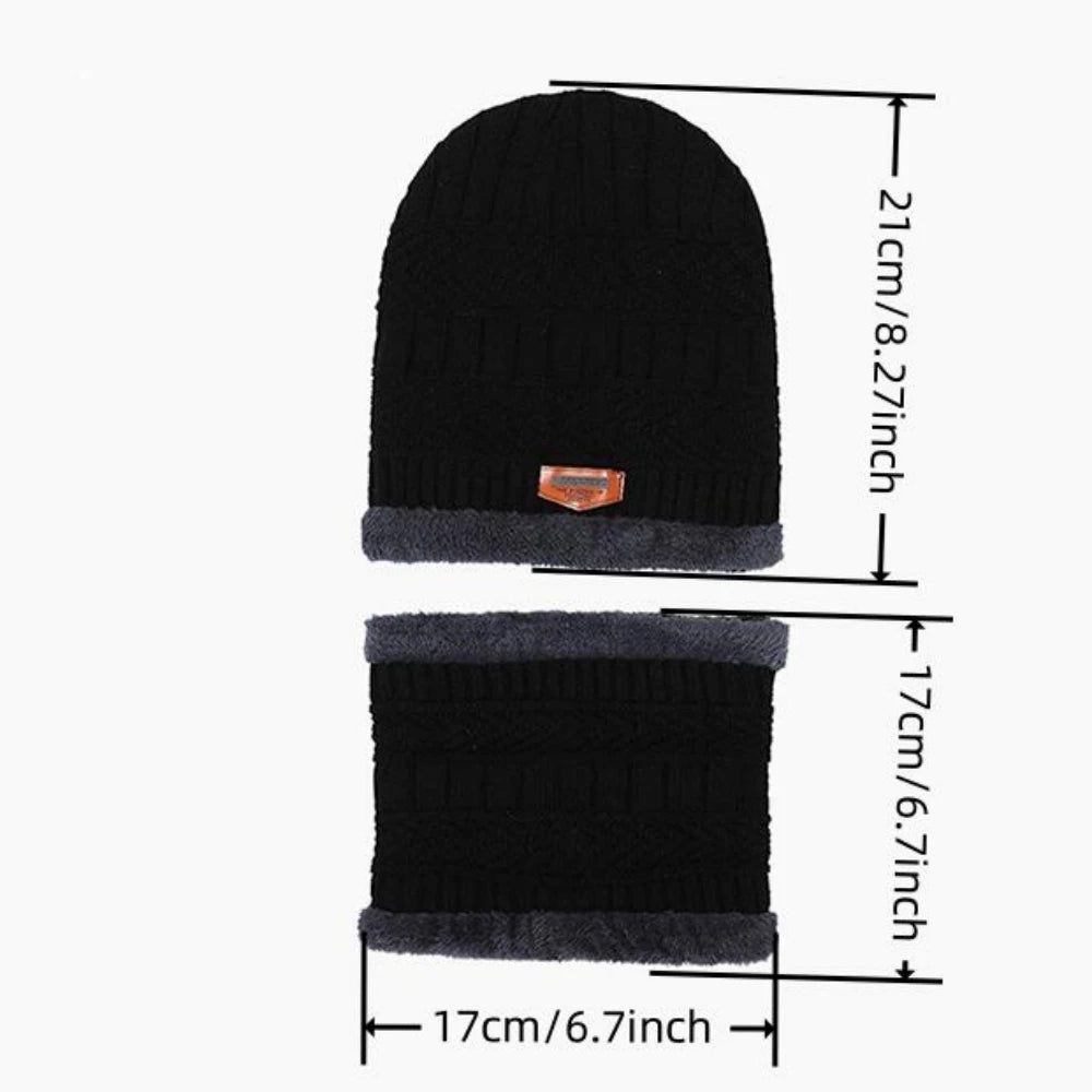 Boys Winter Hats and Scarves Set Boys Girls Add Thick Hats and Necklaces In Autumn Cute Baby Hats for Children Ages3-8Years