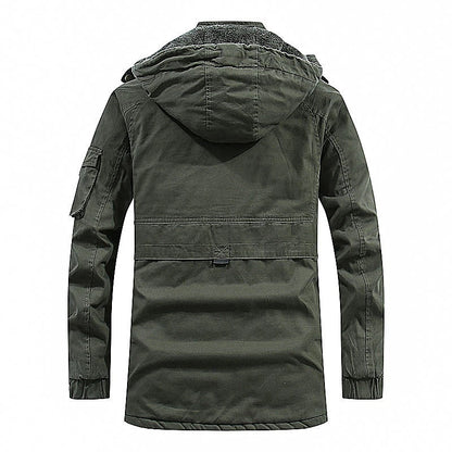 2023 Winter Men Jackets Fleece Warm Winbreaker Cotton padded Jackets Male Thicken Military Thermal Hooded jackets Clothing