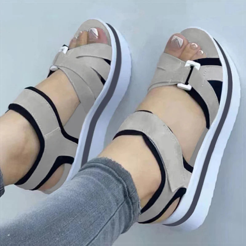 Women's Sandals Heeled Sandals Summer Shoes Woman 2025 Fashion Wedges Heels Sandalias De Mujer Platform Summer Footwear Women
