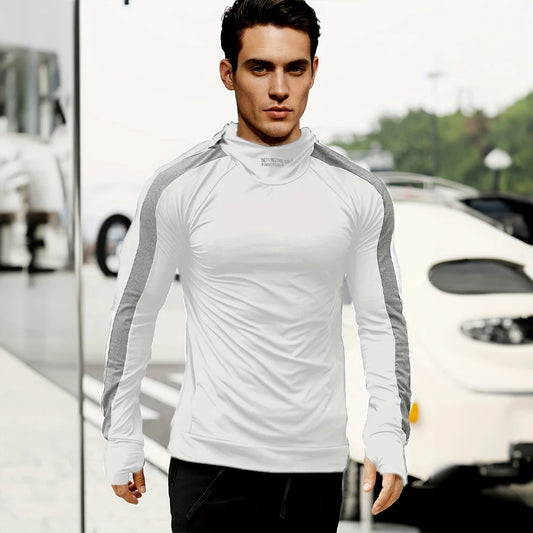Men's Casual Sports Hoodie Autumn Fashion Warm Padded Fitness Clothing Outdoor Running Men's Sportswear