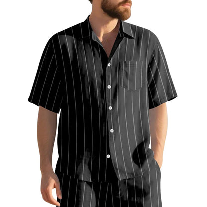 Shirt, men's short-sleeved inner with non-ironing loose casual jacket, ruffian handsome white boys shirt