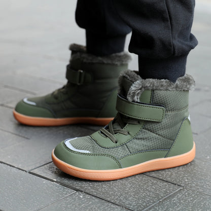 New Children's Winter Shoes Snow Long Boots Winter Cotton Boots Thick Cotton Shoes Velvet Warm Walking Shoes For Girl and Boy