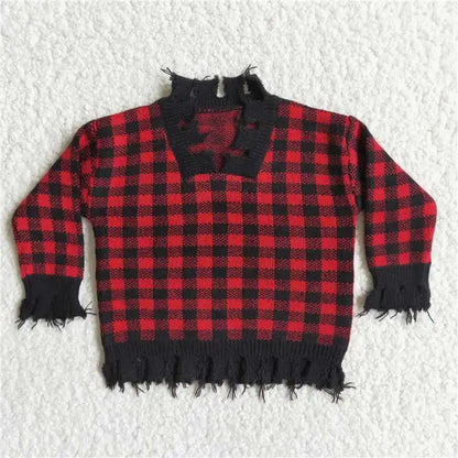 New Fashion Baby Girls Boys Children Boys' Tricolor Striped Sweater Wholesale Boutique Children Winter Coat