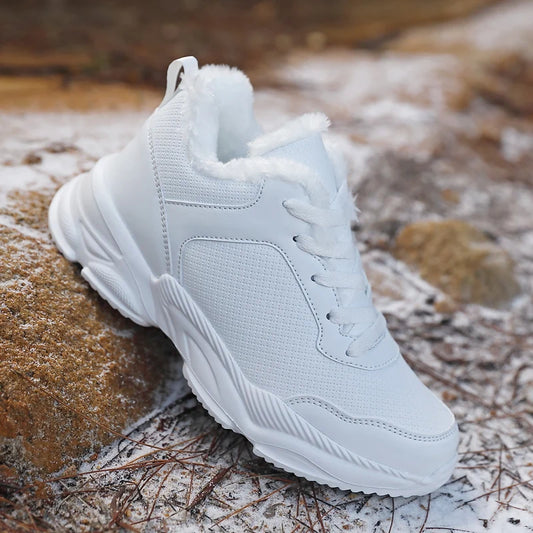 Women Snow Boots Comfortable Leather Boots For Winter 2024 Platform Ankle Boots Keep Warm Plush Winter Shoes Outdoor Short Boots