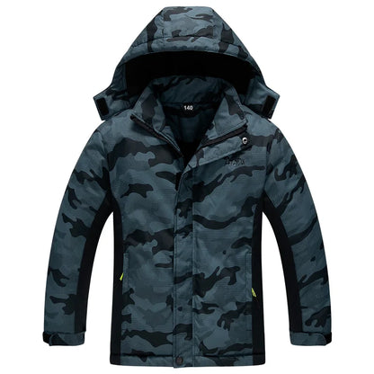 Dubbped Long Winter Coat For Children Boys Girls Jackets  Overcoat Thick Kids Warm Outerwear Hooded Snowsuit Wind Proof Clothes