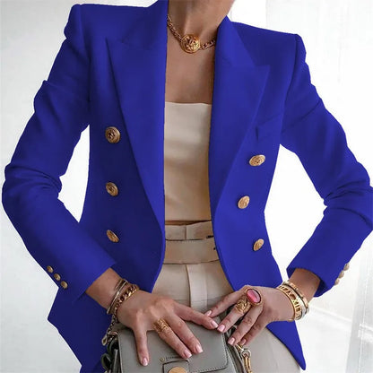 Casual Long Sleeve Blazers Femme Women Coat 2025 Fashion Jacket Outerwears Office Blazer Woman Clothes Spring Autumn