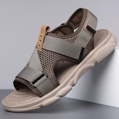 YRZL Sandals Soft Comfortable Non-Slip Men Shoes High Quality Beach Sandals Mens Gladiator Sandals Summer Casual Flat Shoes